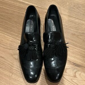 Men’s Jimmy Choo loafers, size 12 black leather